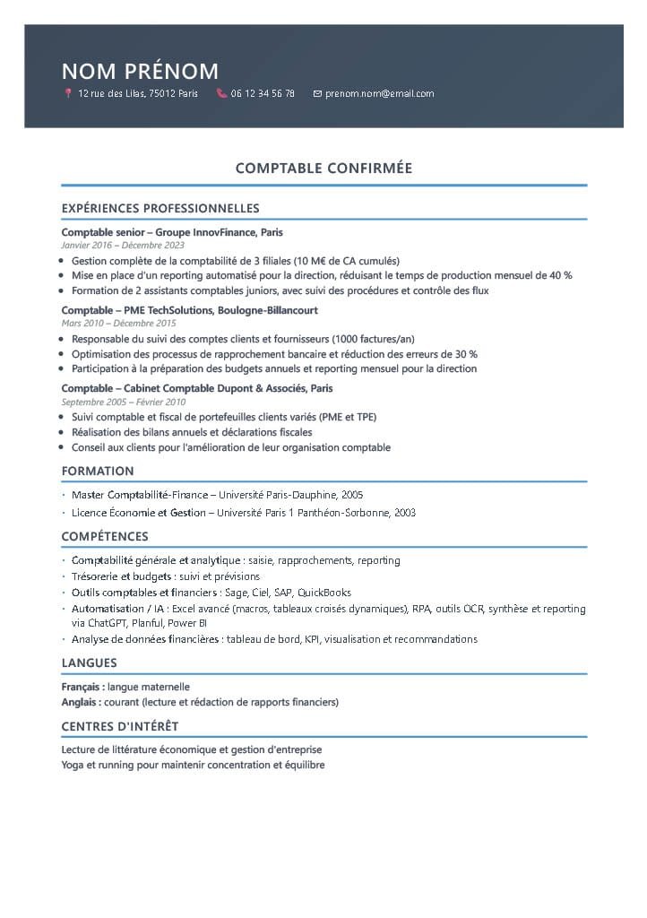 CV - Comptable confimé